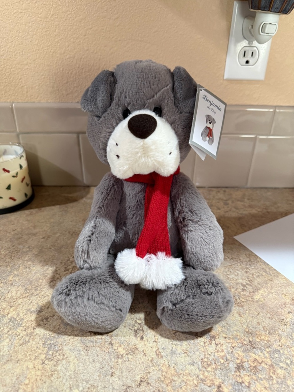 Aurora Gray soft dog plush NEW